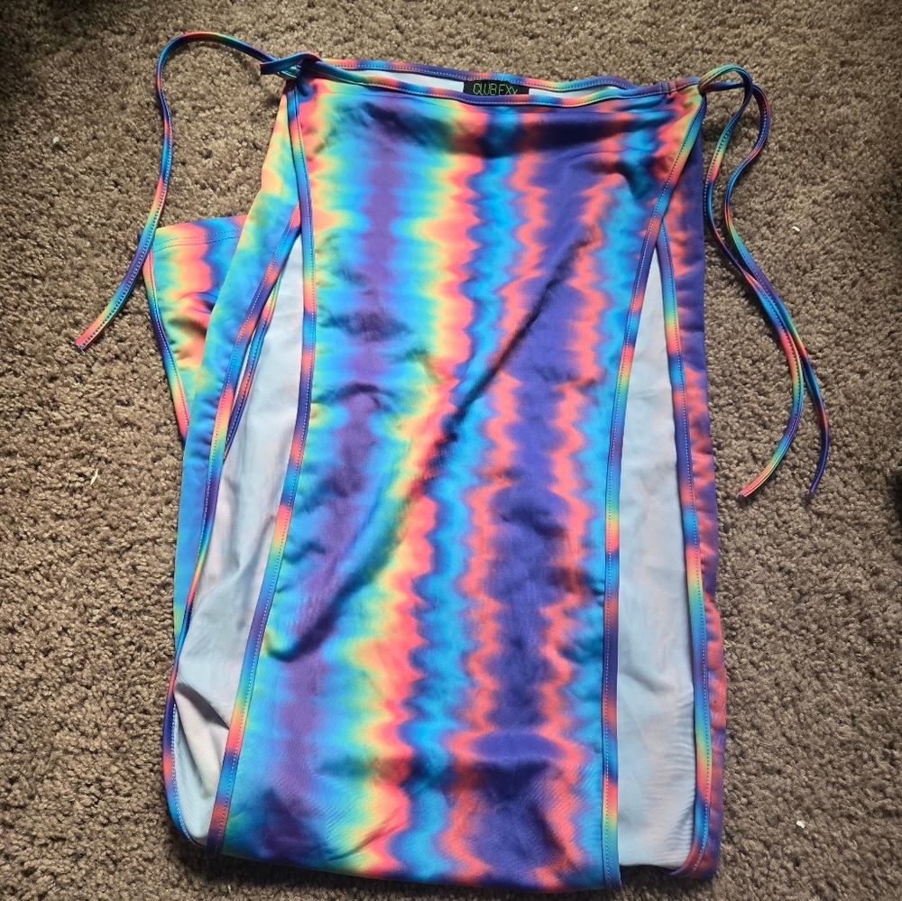 Dolls Kill Dlub exx Colorful Tie-Dye Maxi Skirt